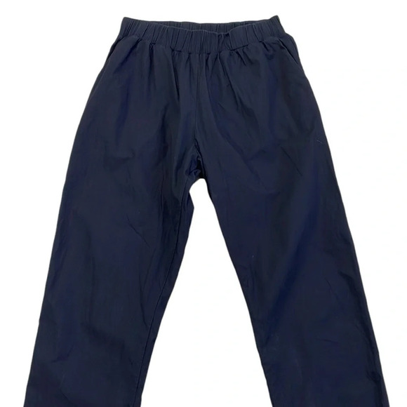 For Days Pants Women's M Medium Black Linen Pull On Straight Leg Organic - Picture 2 of 10